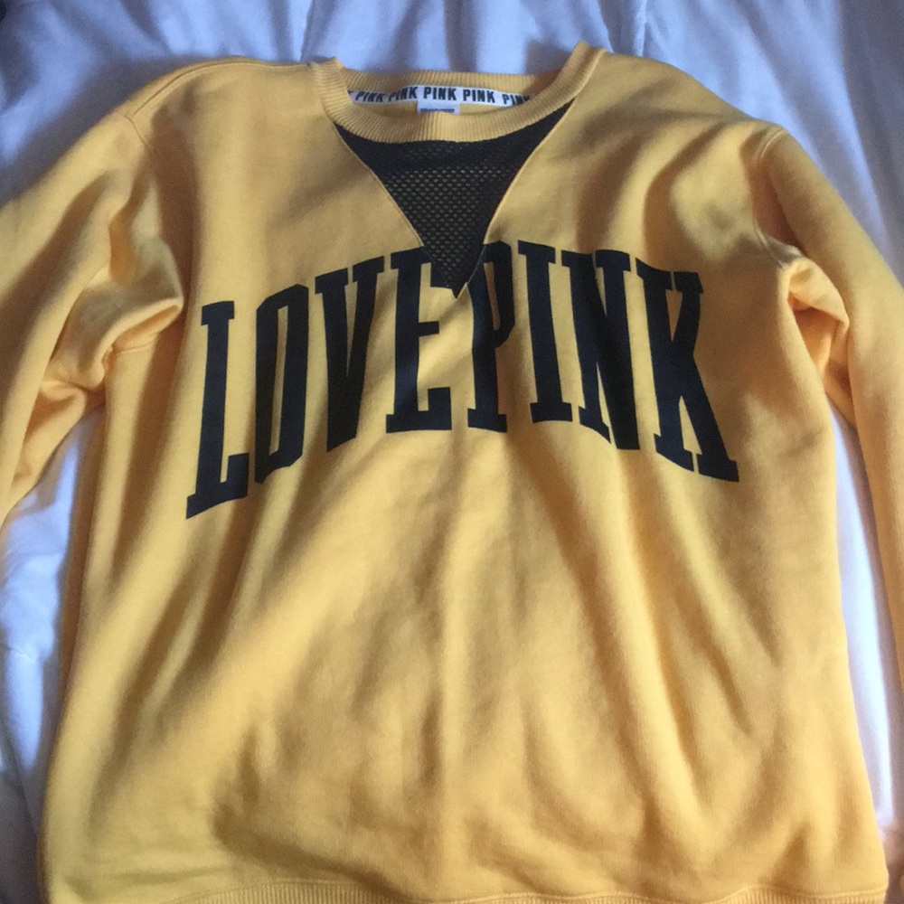 Yellow pink sweatshirt